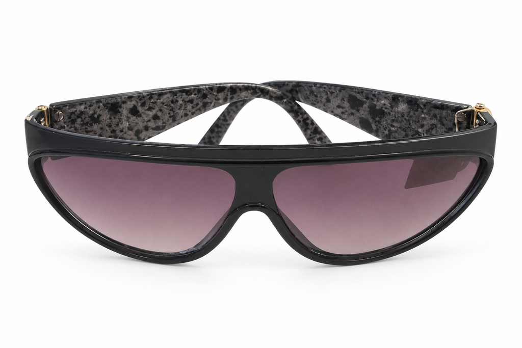 Vintage Yves Saint Laurent Cassandre Marbled Wraparound Sunglasses