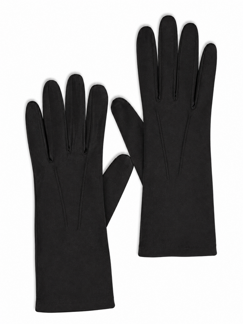 Vintage 1960'S Dents Black Satin Evening Gloves