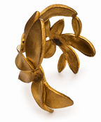 Vintage Greek Laurel Leaf Gold Plated Cuff Bracelet