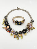 Banana Republic Floral Statement Necklace & Bracelet Set
