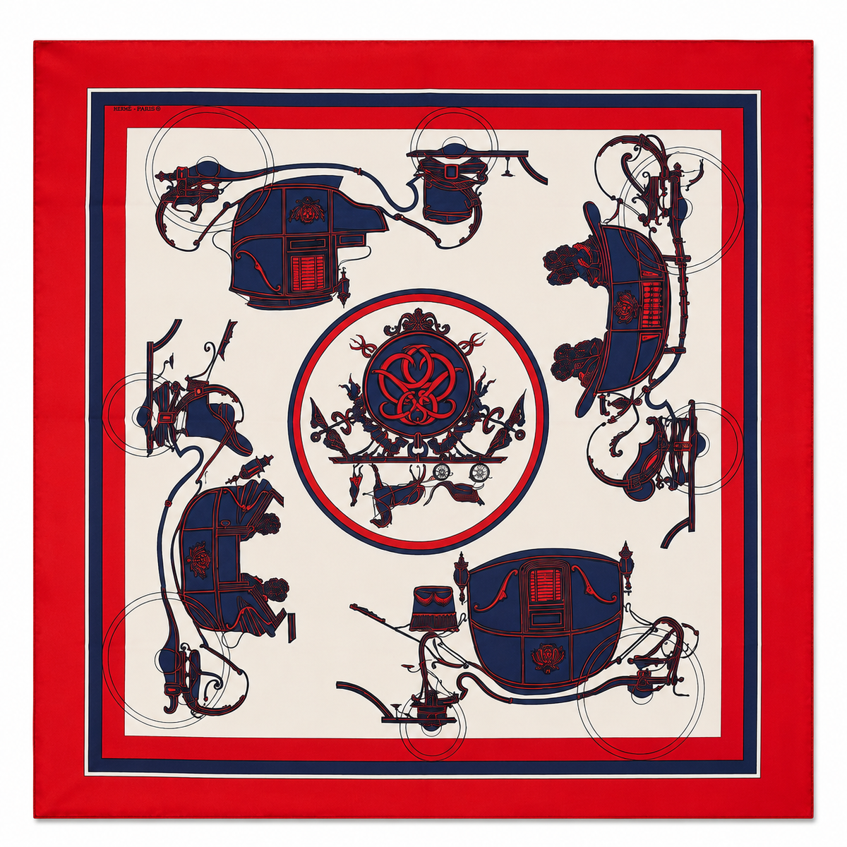 Vintage Hermès Ex-Libris Silk Scarf
