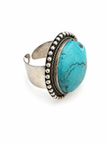 Vintage Turquoise Stone Statement Ring