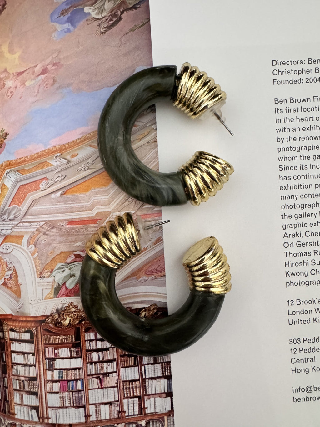 Vintage Modernist Organic Hoop Earrings