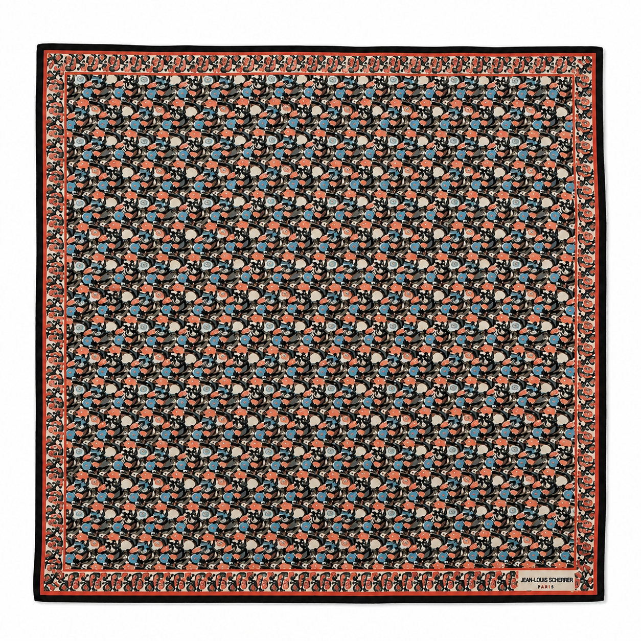 Vintage Jean-Louis Scherrer Paris Abstract Print Silk Scarf