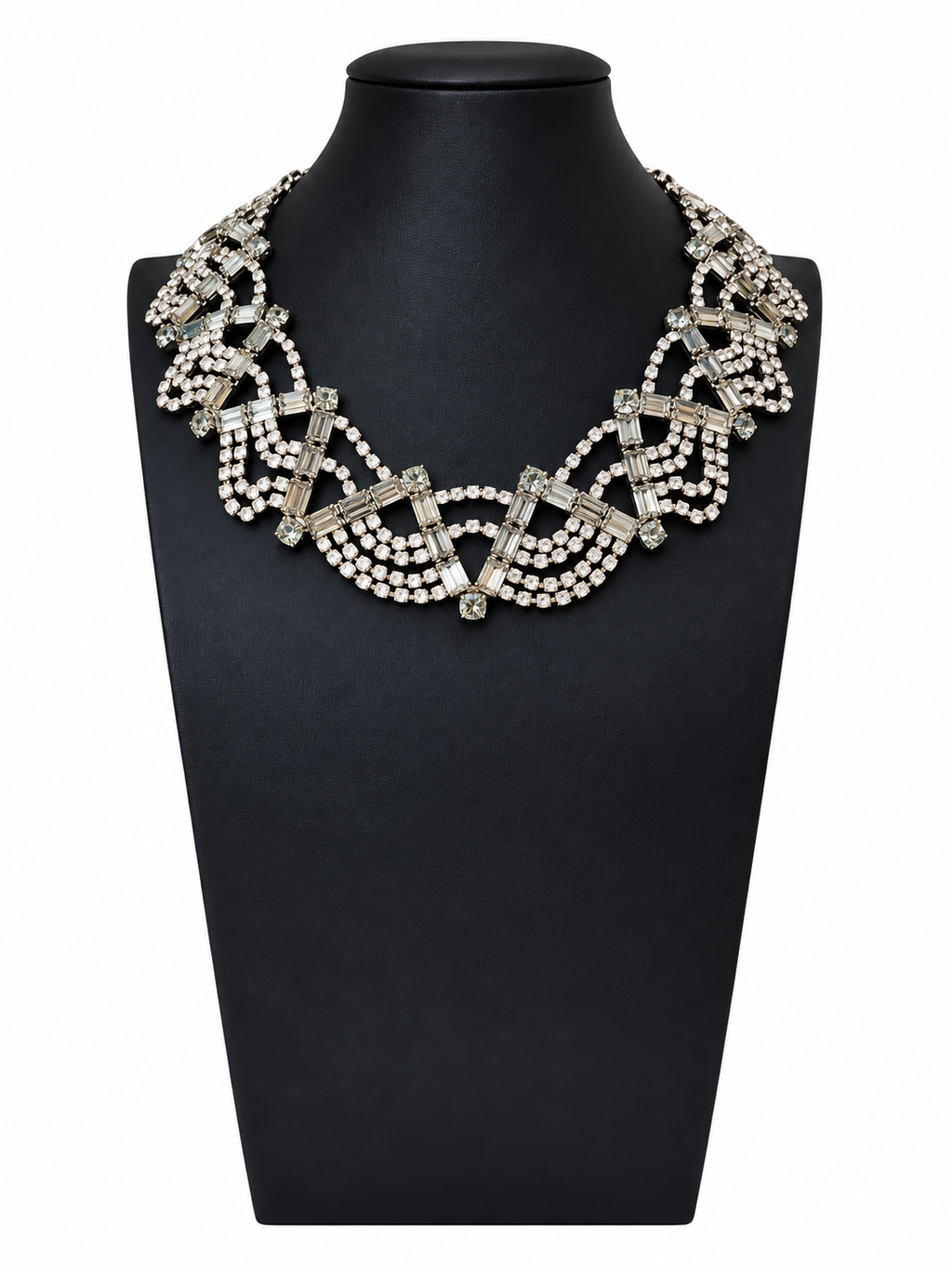 Vintage Art Deco Revival Crystal Festoon Necklace