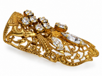 Vintage Baroque Crystal Filigree Ring