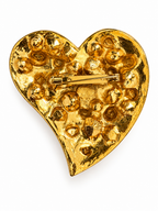 Vintage Édouard Rambaud Baroque Heart Brooch