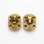 Vintage DeLuigoro Crystal Statement Clip On Earrings
