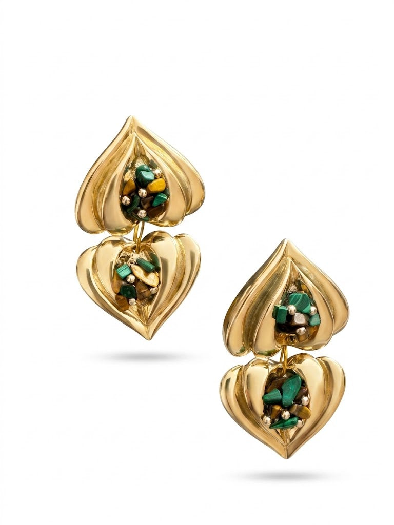 Vintage Retro Oversized Resin Statement Earrings