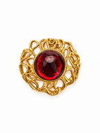 Yves Saint Laurent Robert Goossens Vintage Ruby Brooch