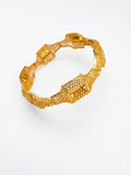 Mid-Century Revival Geometric Filigree Bangle