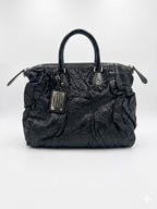 Dolce & Gabbana Black Lambskin Miss Rouche Bag