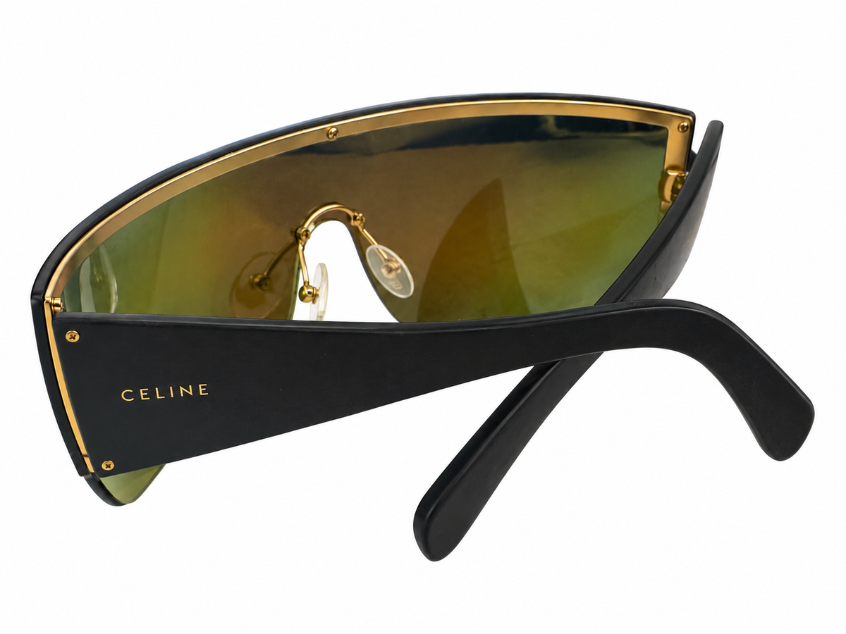 CELINE Oversized Mirrored Shield Sunglasses