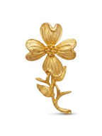 Vintage Gold Plated Floral Statement Brooch
