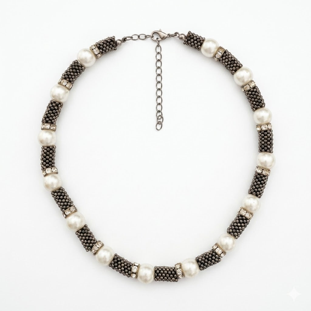 Vintage Pearl & Beaded Necklace