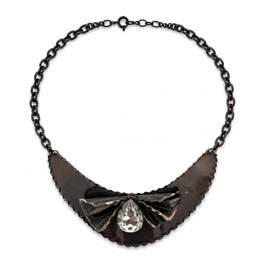 Vintage Gothic Bow Statement Necklace