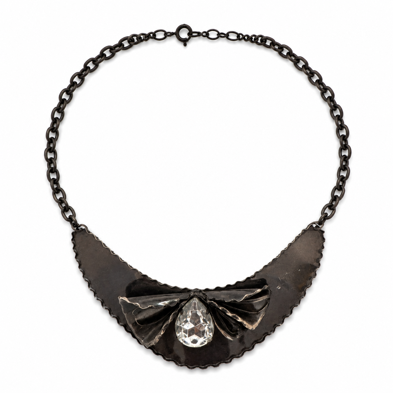 Vintage Gothic Bow Statement Necklace