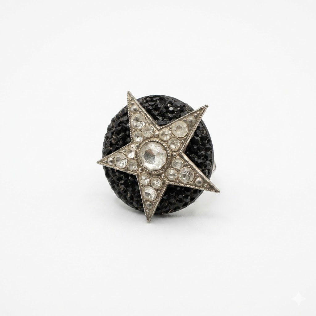 Vintage Art Deco Revival Star Cocktail Ring