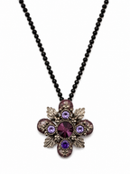 Vintage Crystal Floral Pendant Chain