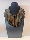 Vintage Bohemian Fringe Chain Statement Necklace