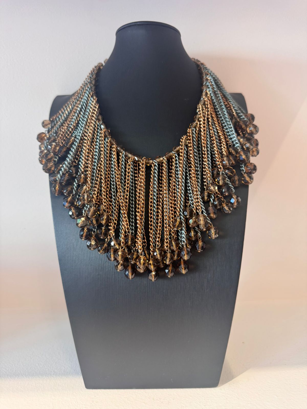 Vintage Bohemian Fringe Chain Statement Necklace