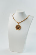 Vintage Cherub Medallion Pendant Necklace
