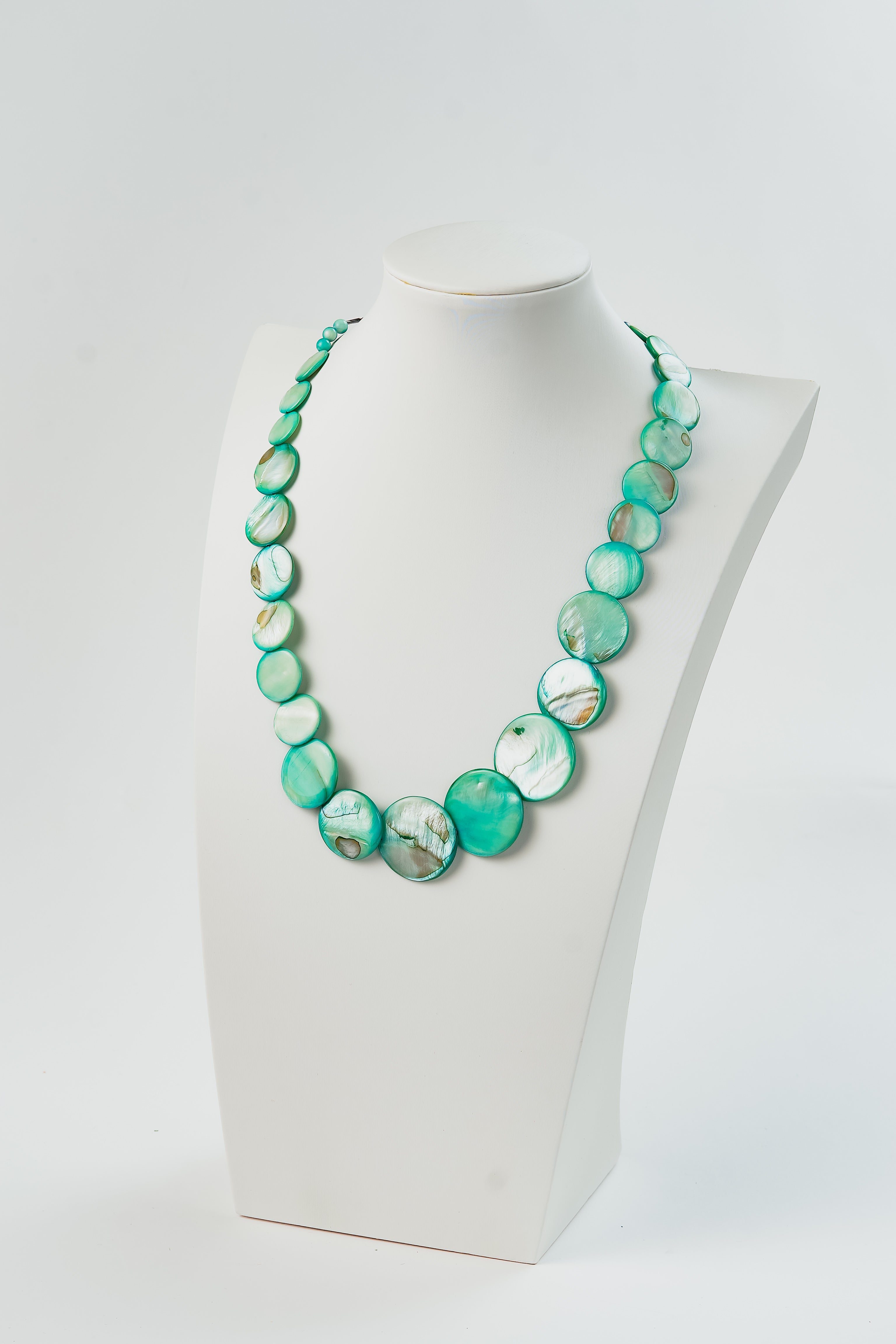 Vintage Mother of Pearl Disc Necklace