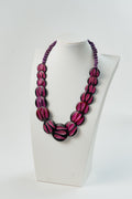 Vintage Wooden Statement Necklace Bold Funky