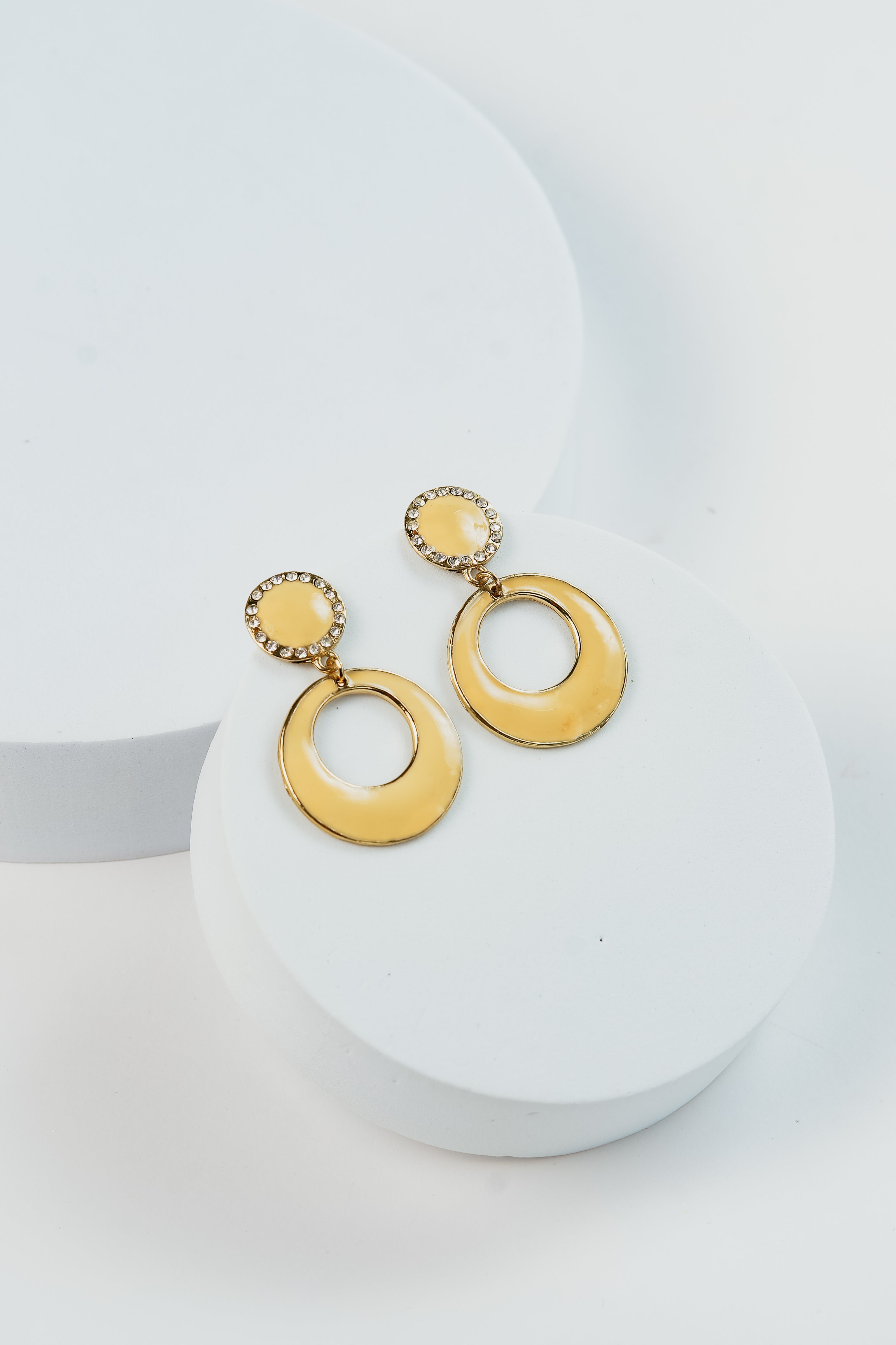 Vintage Double Hoop Dangle Earrings