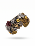 Vintage Mixed Metal Embellished Statement Cuff