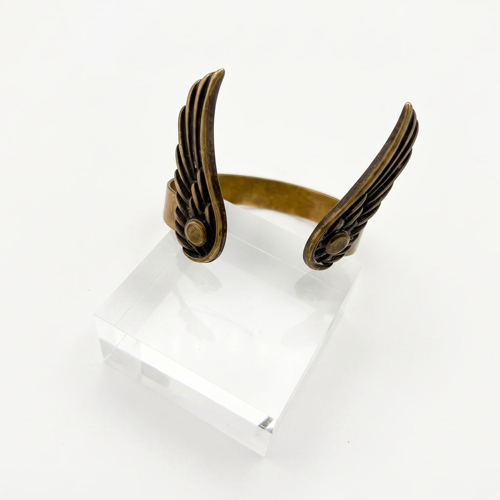Antiqued Bronze Winged Cuff Bracelet