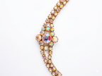 Vintage Aurora Borealis Crystal Double Strand Bracelet