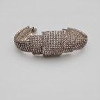 Contemporary Hollywood Glamour Tiered Crystal Bracelet