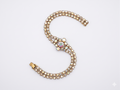 Vintage Aurora Borealis Crystal Double Strand Bracelet