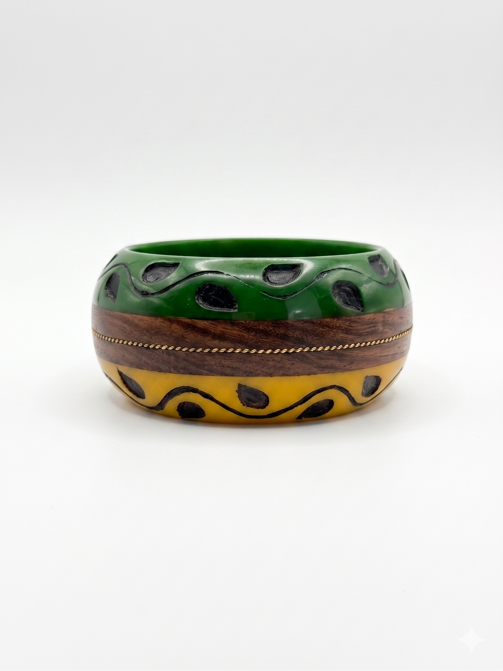 Vintage Lucite Statement Bangle Bracelet