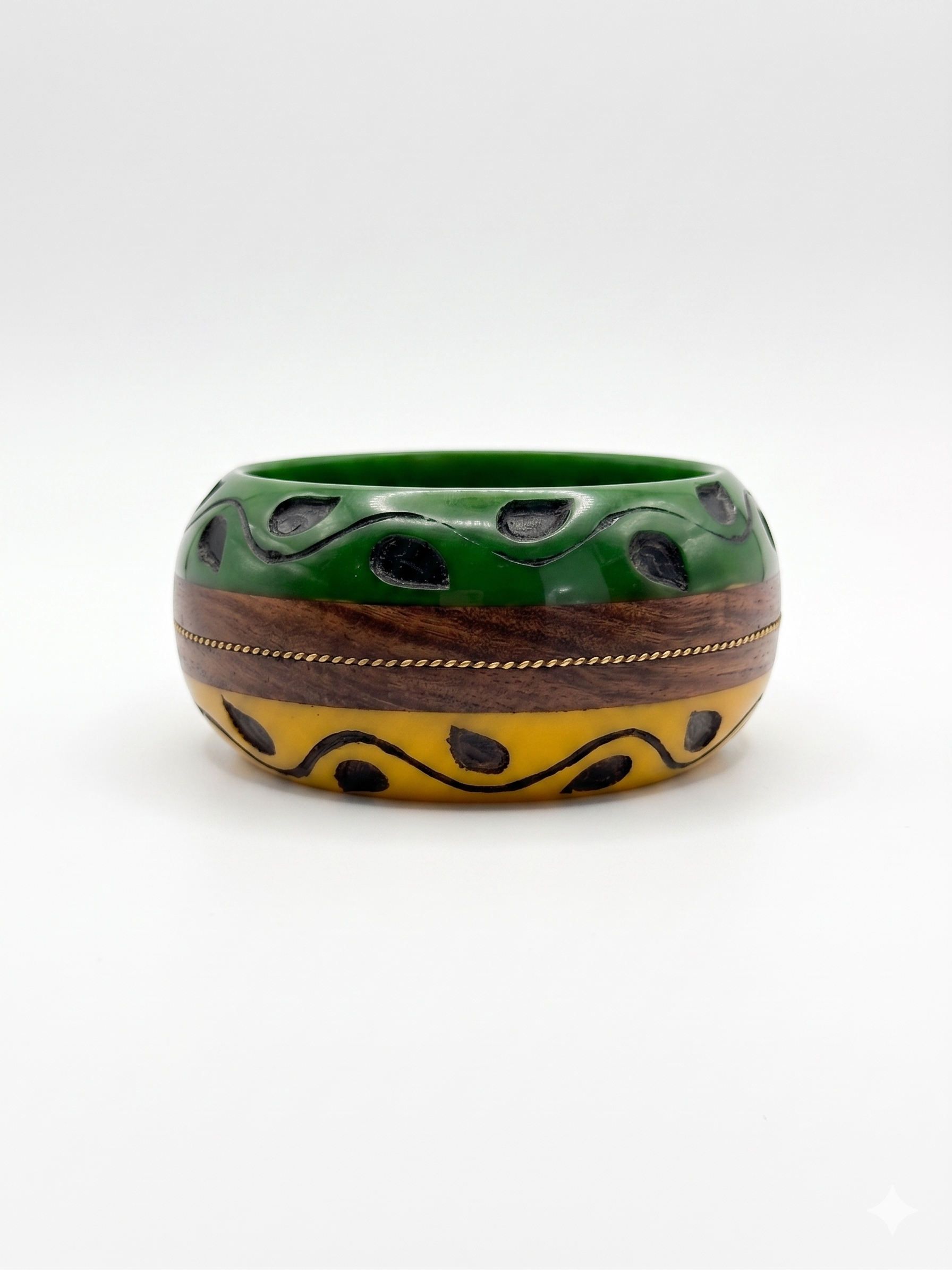Vintage Lucite Statement Bangle Bracelet