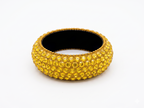 Vintage Yellow Lucite Dome Statement Bracelet
