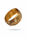 Vintage Etruscan Revival Gold Engraved Hinged Bangle