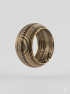 Vintage Two-Tone Mixed Metal Industrial Tubogas Coil Cuff