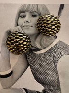 Vintage Textured Dome Clip On Earrings