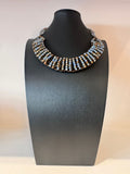 Vintage Art Deco Inspired Beaded Bib Statement Necklace