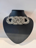 Vintage Art Deco Revival Crystal Chain Choker