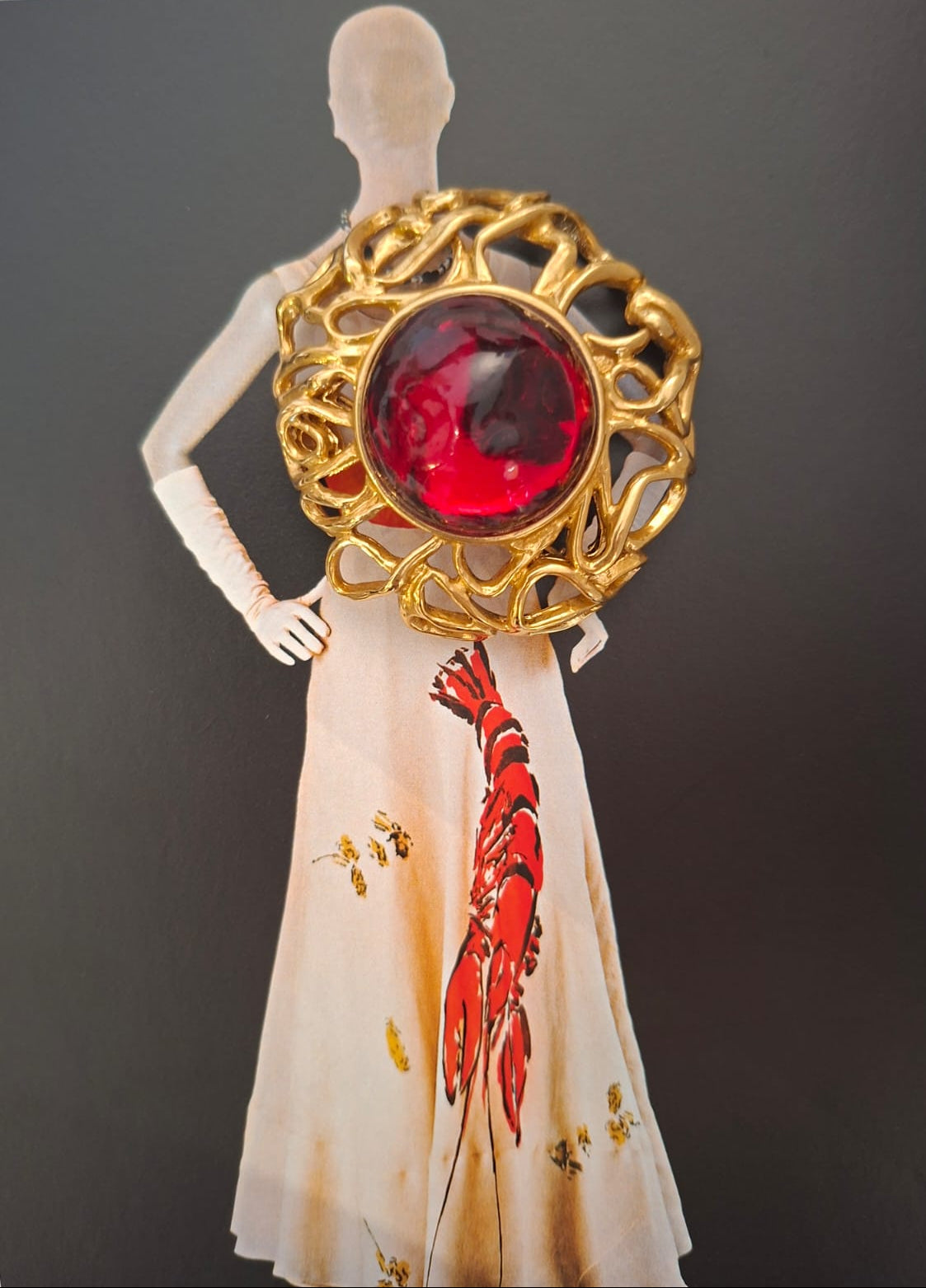 Yves Saint Laurent Robert Goossens Vintage Ruby Brooch