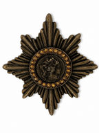 Vintage Victorian Revival Starburst Cameo Brooch