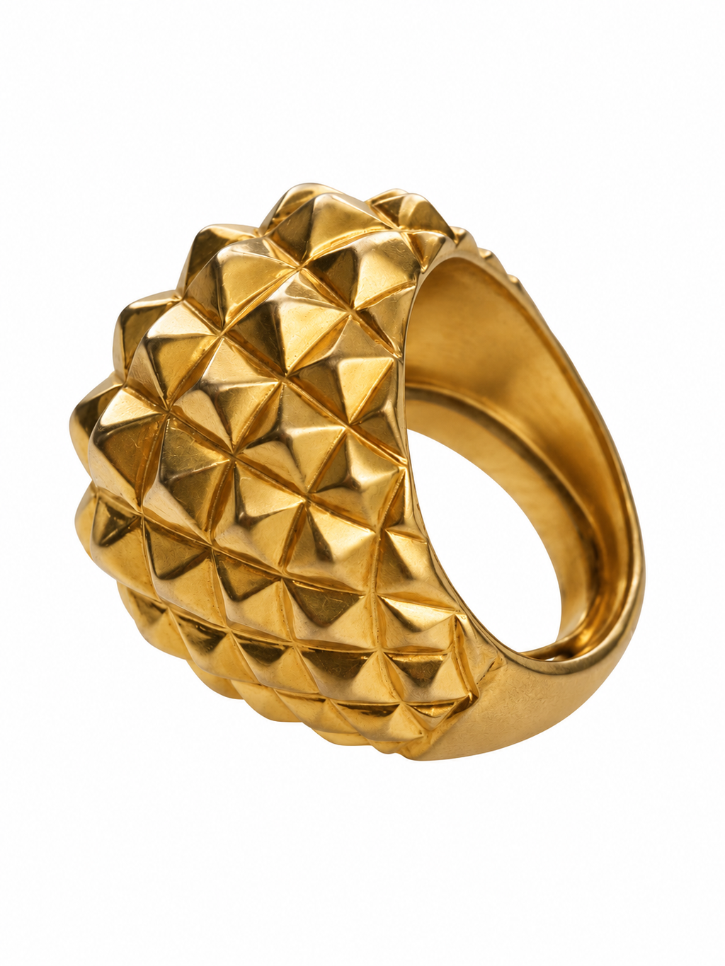 Vintage Kenneth Jay Lane Geometric Pyramid Dome Ring