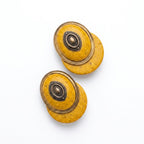 Vintage Layered Resin Disc Earrings