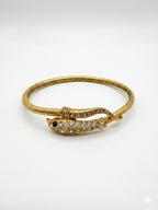 Vintage Sphinx Signed Serpent Bangle