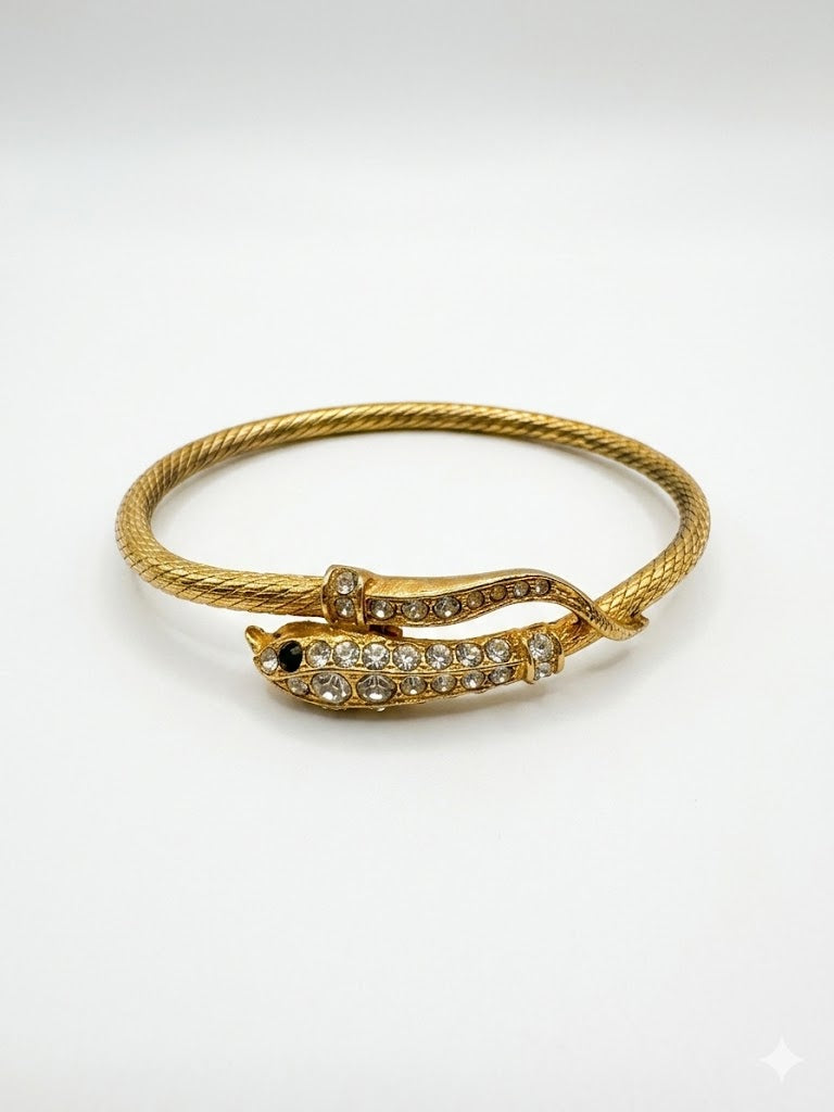 Vintage Sphinx Signed Serpent Bangle
