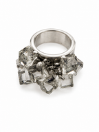 Vintage Modernist Crystal Cluster Ring  Description