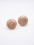 Vintage Retro Marbled Resin Clip-On Earrings